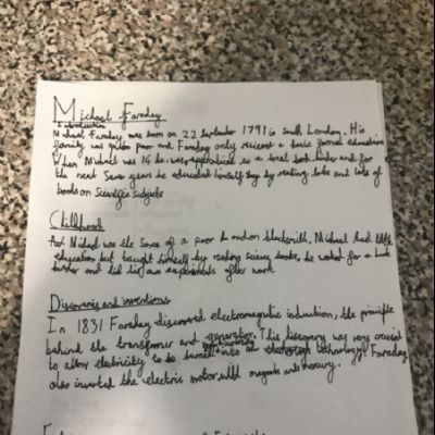 Dion Y6 Science Research 2